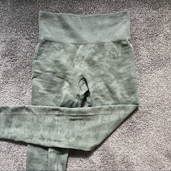 Original Sage Green Camo Gymshark Leggings - Picture 6 of 11